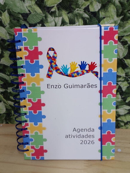Autismo Agenda Atividades 2026 Personalizada Pronta Entrega