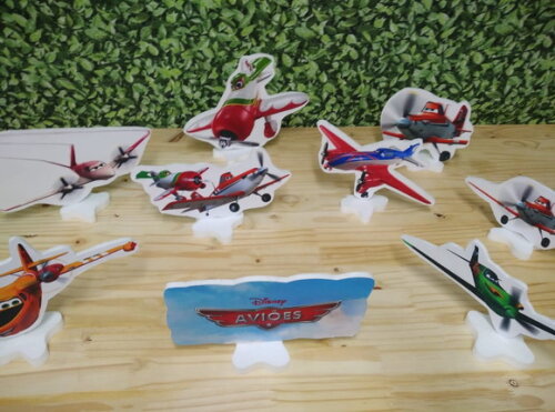Aviões Disney Kit de Mesa Displays 9 Peças Pronta Entrega