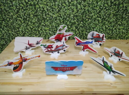Aviões Disney Kit de Mesa Displays 9 Peças Pronta Entrega