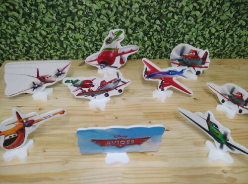 Aviões Disney Kit de Mesa Displays 9 Peças Pronta Entrega