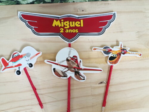 Aviões Disney Topo de Bolo Personalizado