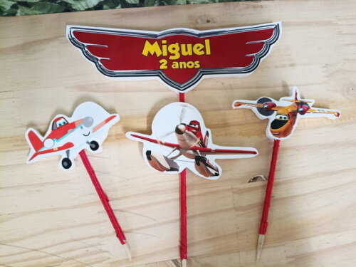 Aviões Disney Topo de Bolo Personalizado