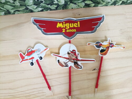 Aviões Disney Topo de Bolo Personalizado