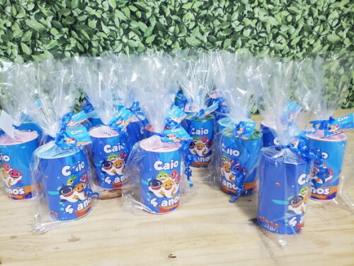 Baby Shark Lembrancinha Cofrinho Embalado e Personalizado