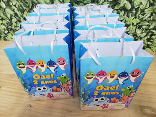 Baby Shark Sacola Personalizada Pronta Entrega
