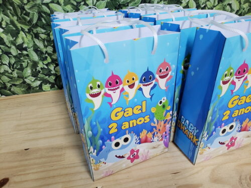 Baby Shark Sacola Personalizada Pronta Entrega