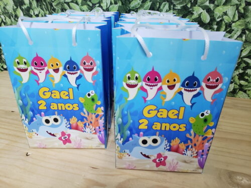 Baby Shark Sacola Personalizada Pronta Entrega