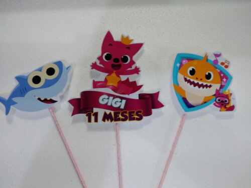 Baby Shark Topo de Bolo Personalizado