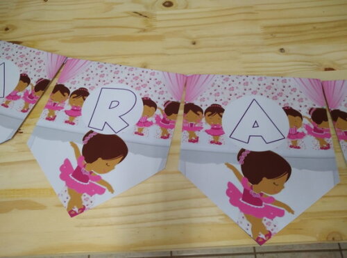 Bailarina Varal personalizado parabens + nome