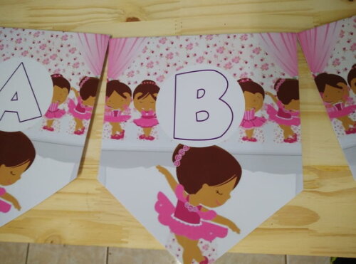 Bailarina Varal personalizado parabens + nome