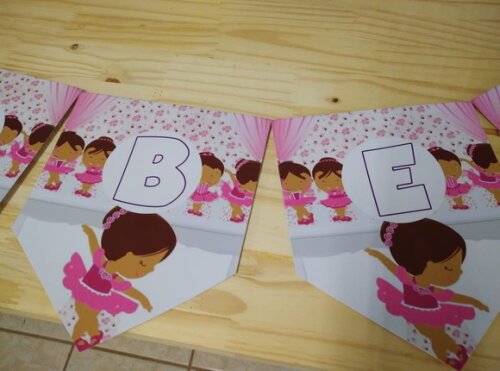 Bailarina Varal personalizado parabens + nome