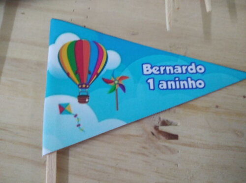 Balão e Catavento Bandeirinha Salgadinhos 50 Unid P Entrega
