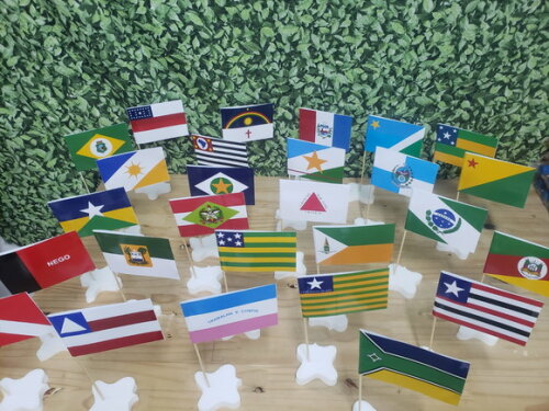 Bandeiras Estados do Brasil de Mesa Pronta Entrega