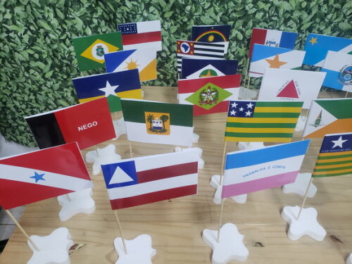 Bandeiras Estados do Brasil de Mesa Pronta Entrega