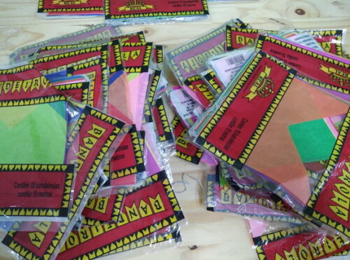 Bandeirinha Festa Junina Papel Seda Pronta 10 Metros