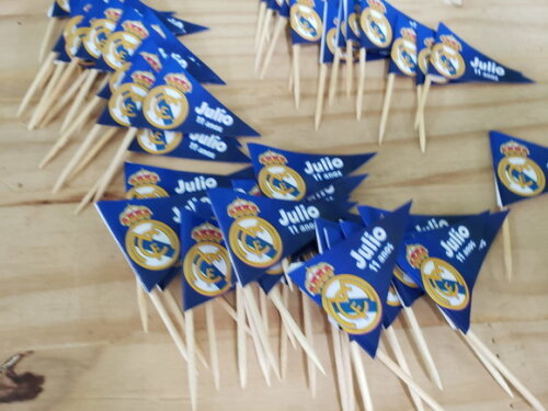 Bandeirinha Real Madrid 50 Unidades Personalizada