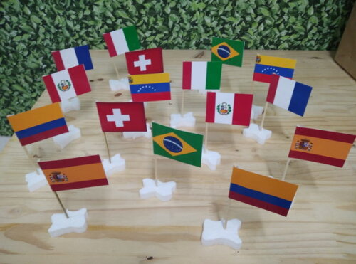 Bandeirinhas de Países Copa 2026 Pronta Entrega 48 Unidades