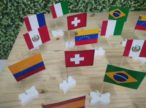 Bandeirinhas de Países Copa 2026 Pronta Entrega 48 Unidades