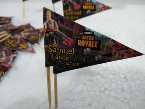 Bandeirinhas Fortnite 50 Unid Personalizadas