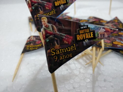 Bandeirinhas Fortnite 50 Unid Personalizadas