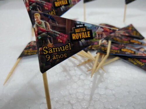 Bandeirinhas Fortnite 50 Unid Personalizadas