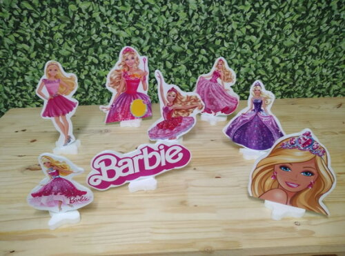 Barbie Display de Mesa Kit com 8 Peças Pronta Entrega