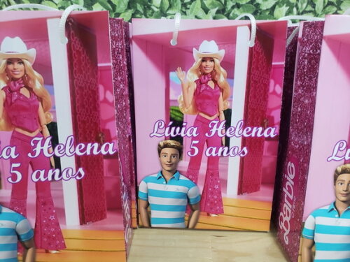 Barbie e Ken Sacola Personalizada Pronta Entrega