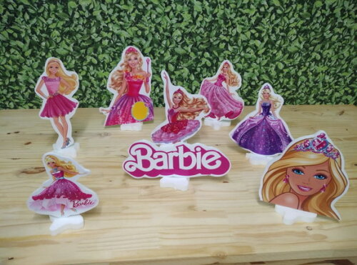 Barbie Display de Mesa Kit com 8 Peças Pronta Entrega