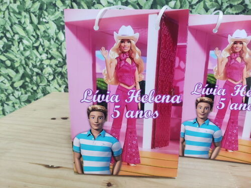Barbie e Ken Sacola Personalizada Pronta Entrega