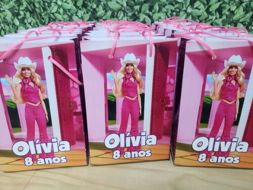 Barbie Nova Sacola Personalizada Pronta Entrega
