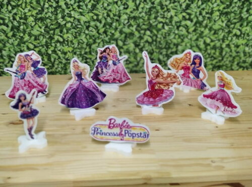 Barbie Pop Star Kit de Mesa Displays 8 Peças Pronta Entrega