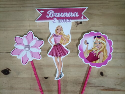 Barbie Topo de Bolo Personalizado