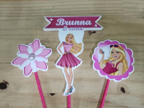 Barbie Topo de Bolo Personalizado