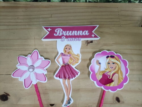 Barbie Topo de Bolo Personalizado