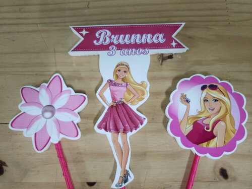 Barbie Topo de Bolo Personalizado