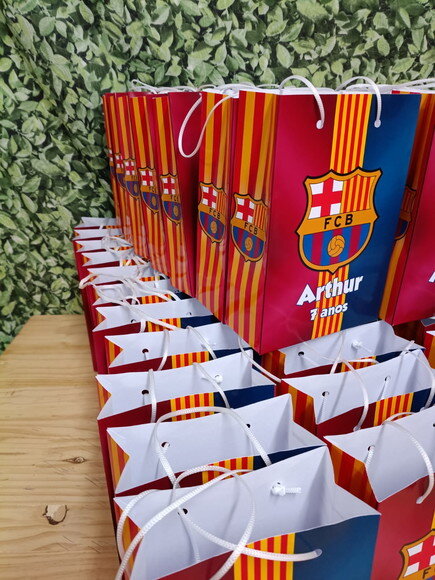 Barcelona Sacola Personalizada Tam 24x17x8 cm Pronta