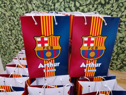 Barcelona Sacola Personalizada Tam 24x17x8 cm Pronta