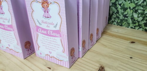 Batizado Menina Lembrancinha Sacola Personalizada Media