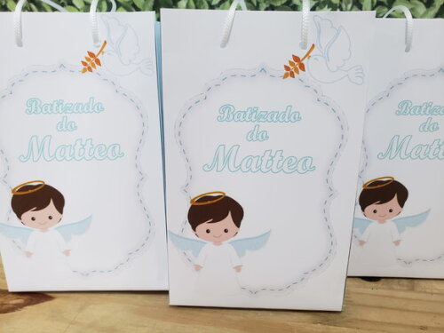 Batizado Sacola Personalizada Pronta Entrega