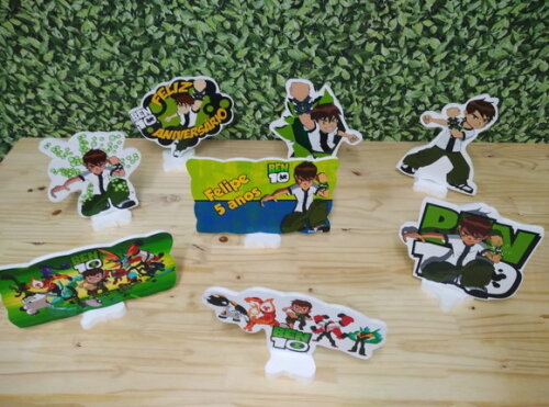Ben 10 Kit de Mesa Displays 8 Peças Pronta Entrega