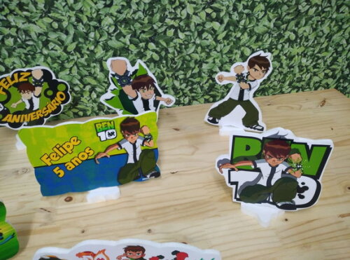 Ben 10 Kit de Mesa Displays 8 Peças Pronta Entrega