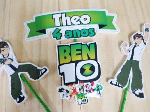Ben 10 Topo de Bolo Personalizado Pronta Entrega