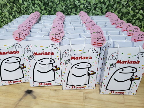 Bento Flork Sacola Personalizada com Tag de Agradecimento
