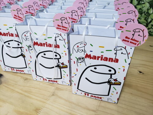 Bento Flork Sacola Personalizada com Tag de Agradecimento