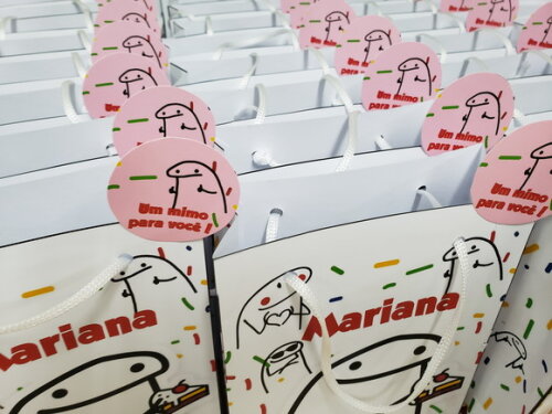 Bento Flork Sacola Personalizada com Tag de Agradecimento