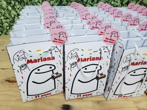 Bento Flork Sacola Personalizada com Tag de Agradecimento