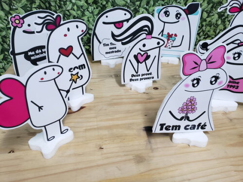 Bento Florky Menina Displays Mesa 9 Peças Pronta Entrega