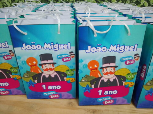 Bita Fundo do Mar Sacola Personalizada
