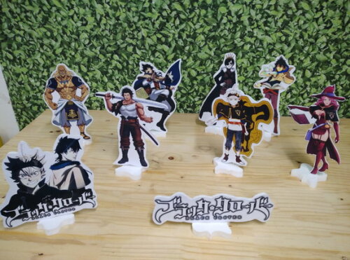 Black Clover Kit de Mesa Displays 9 Peças Pronta Entrega