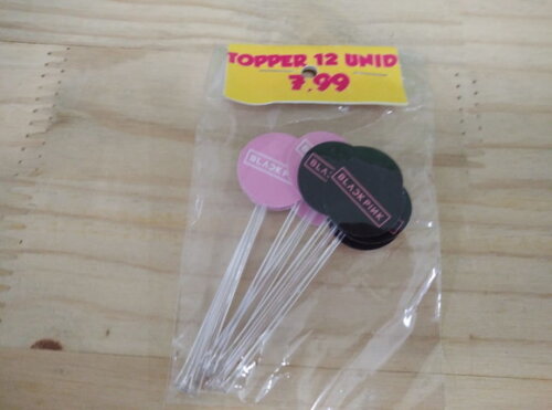 Black e Pink Topper para Docinhos 36 Unidades Pronta Entrega